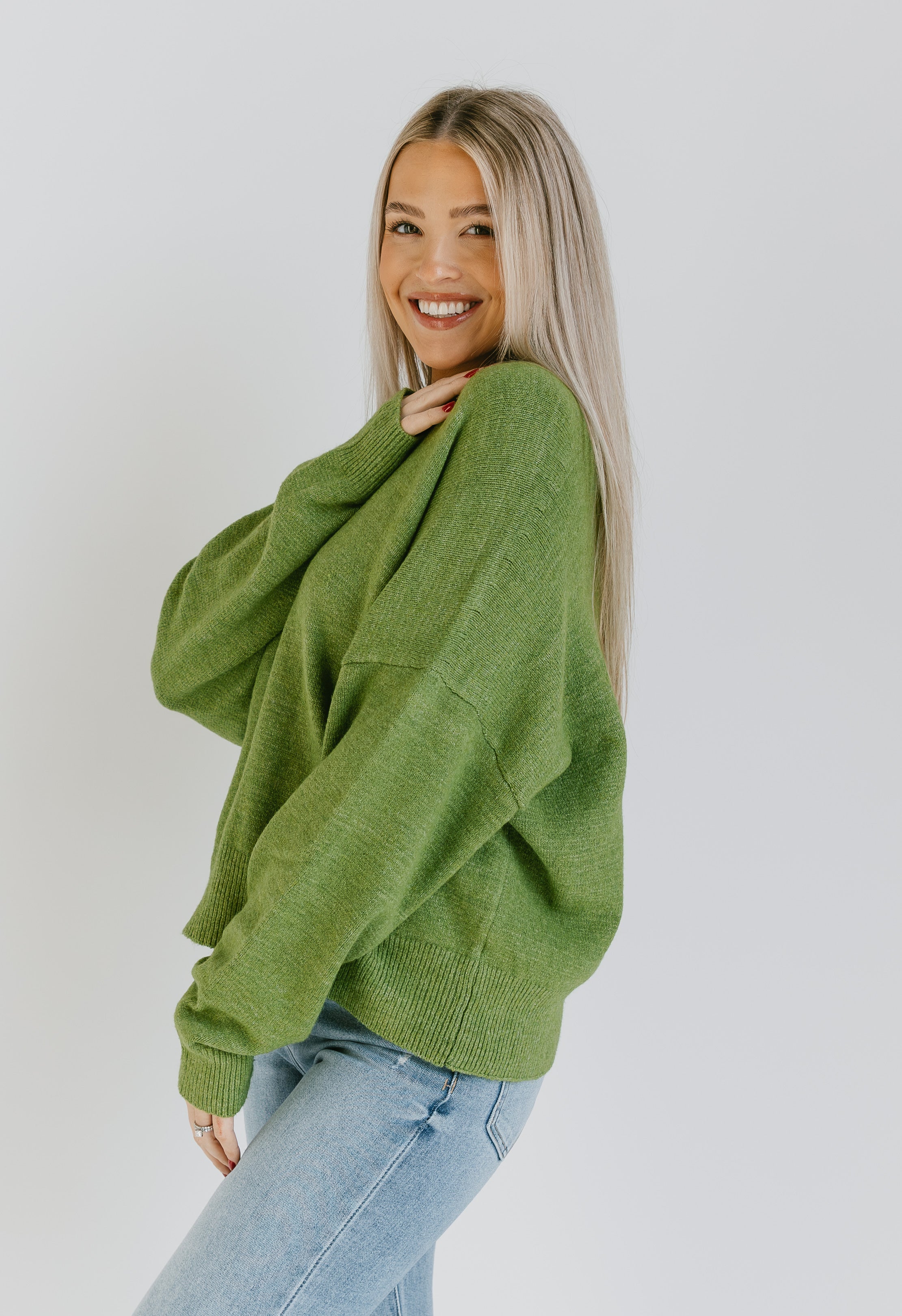 Clara Sweater - AVOCADO - willows clothing SWEATER