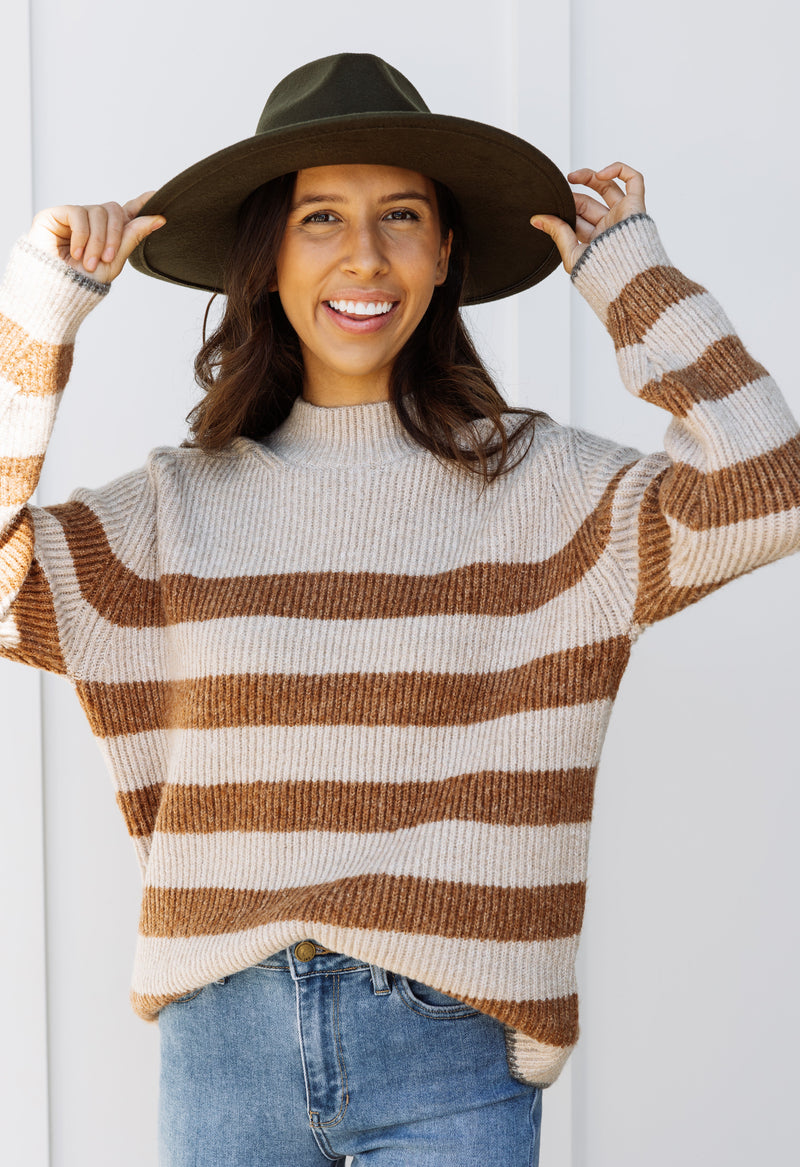 Coffee Date Sweater - TAUPE - willows clothing SWEATER