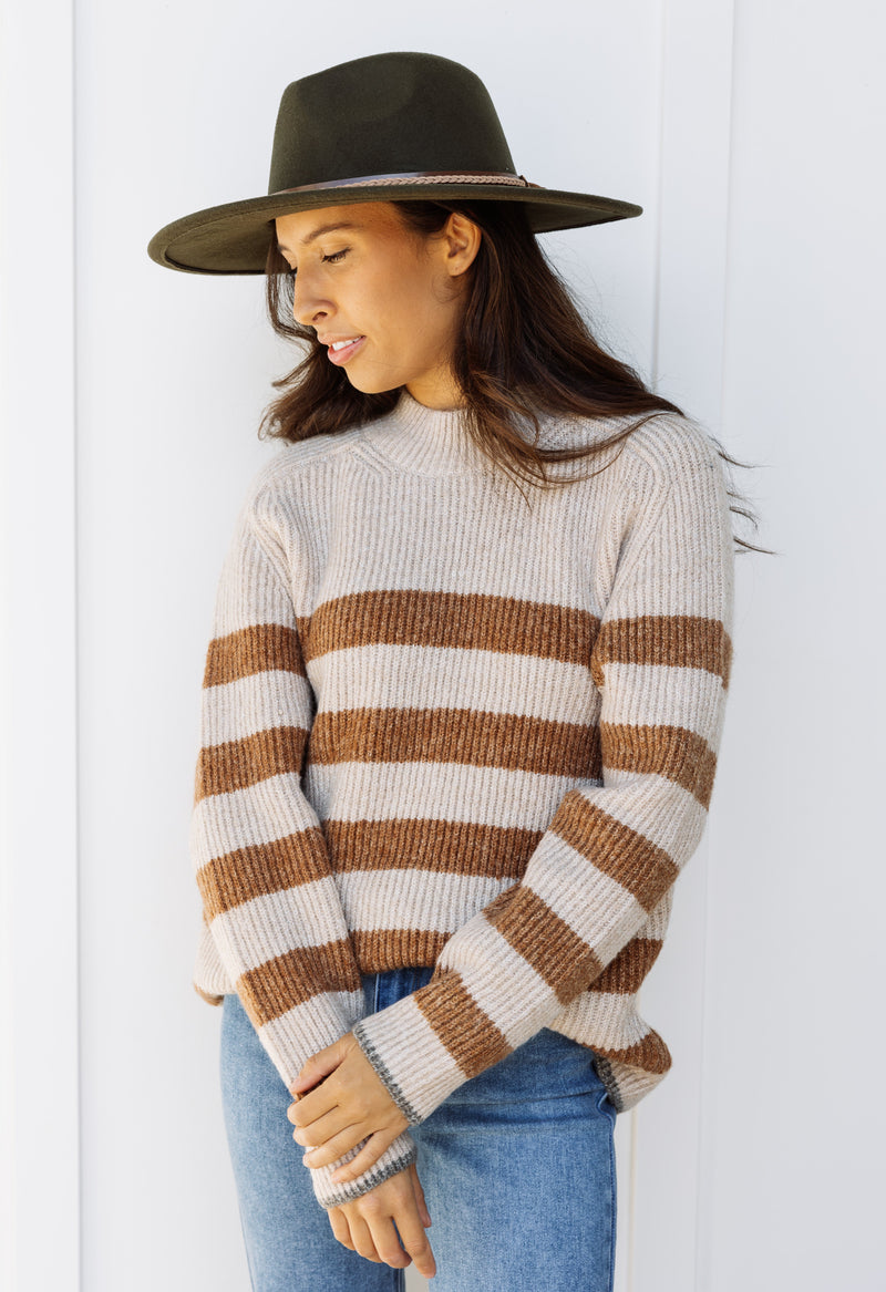 Coffee Date Sweater - TAUPE - willows clothing SWEATER