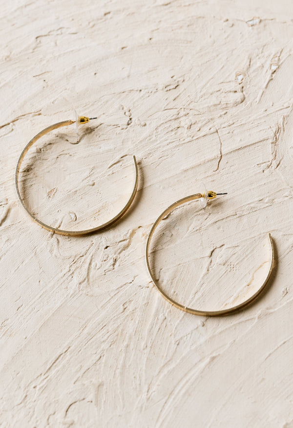 Donatella Hoops - GOLD - willows clothing Earrings