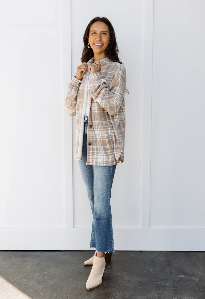 Doreen Shacket - TAUPE - willows clothing JACKET