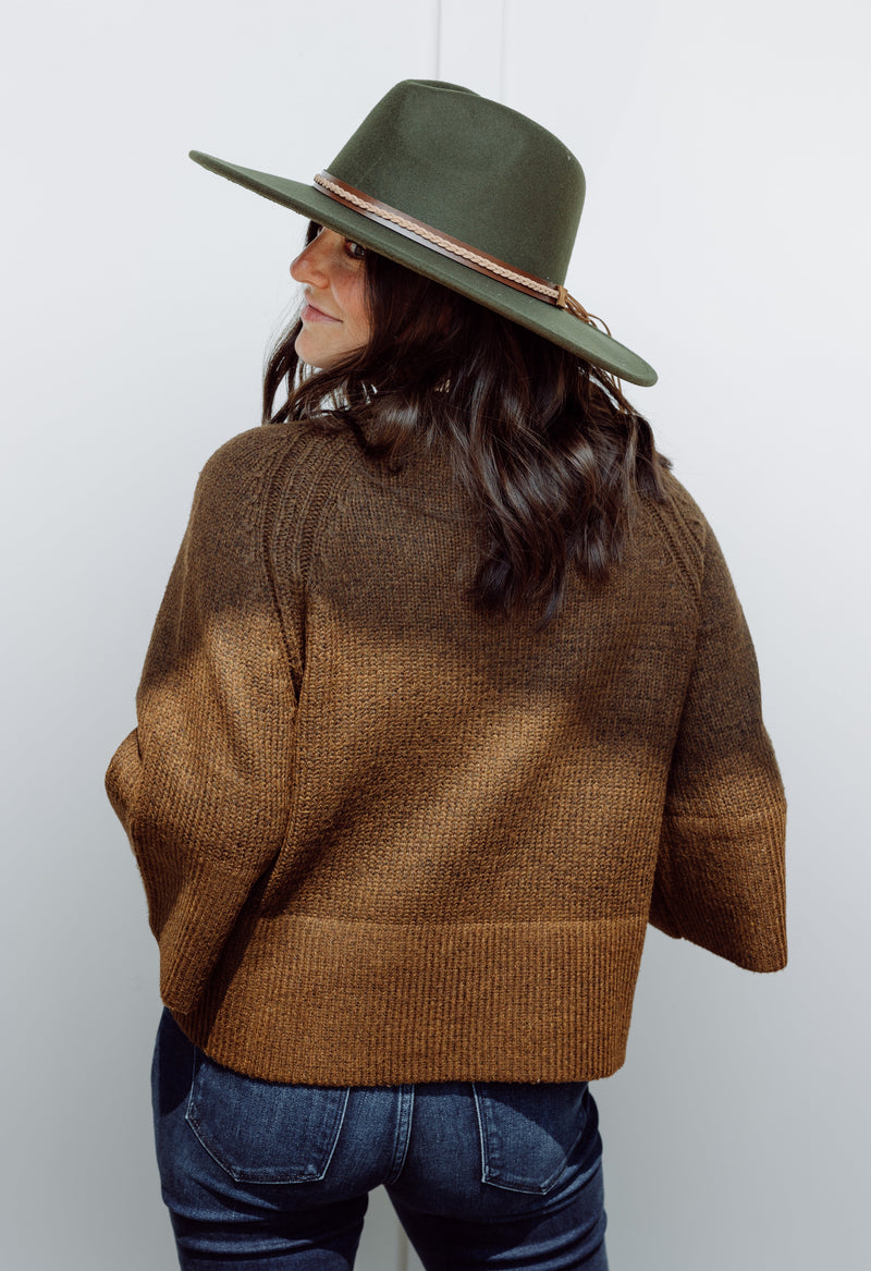 Falling For You Sweater - DARK BROWN - willows clothing SWEATER
