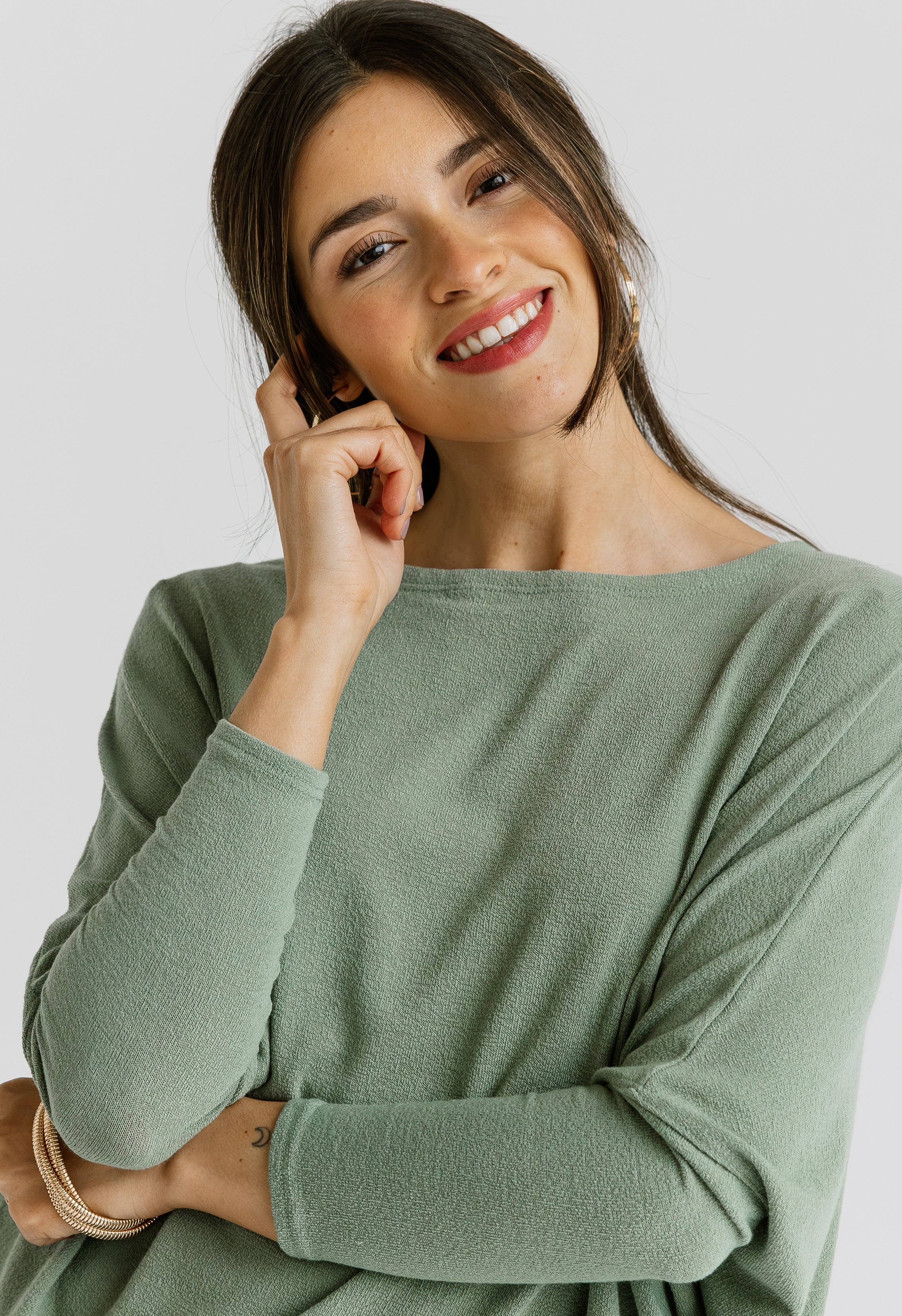 Favorite Comfy Tunic - NEW OLIVE - willows clothing L/S Shirt