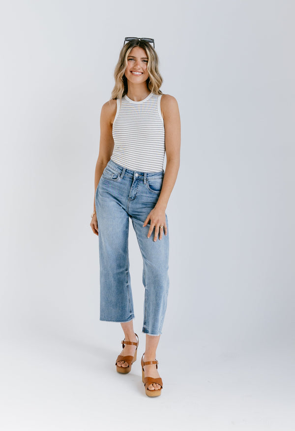 Fawn Jeans - MEDIUM - willows clothing CROP WIDE LEG