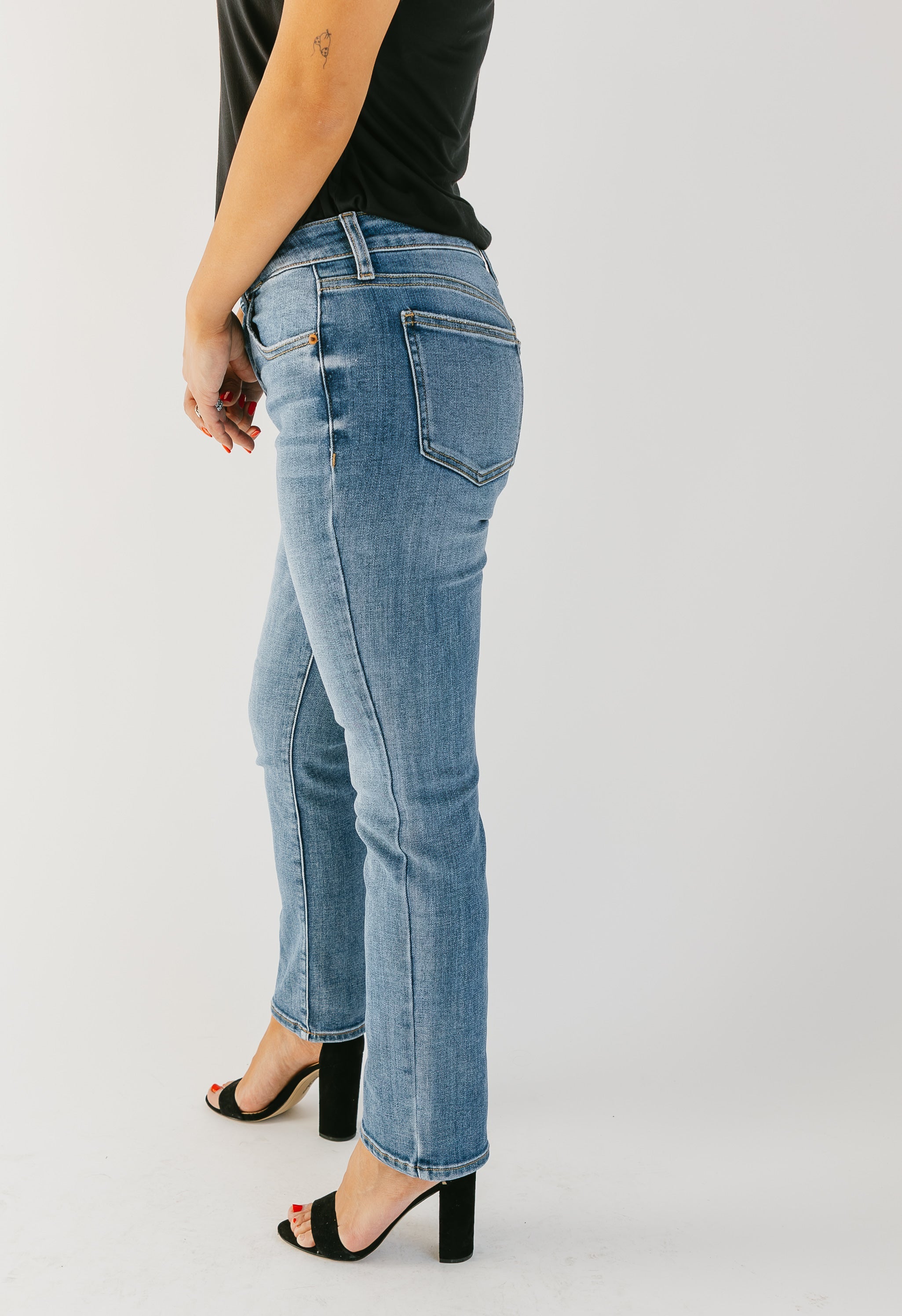 Barrington Annika Side Elastic Jeans Stone Twill – Willow