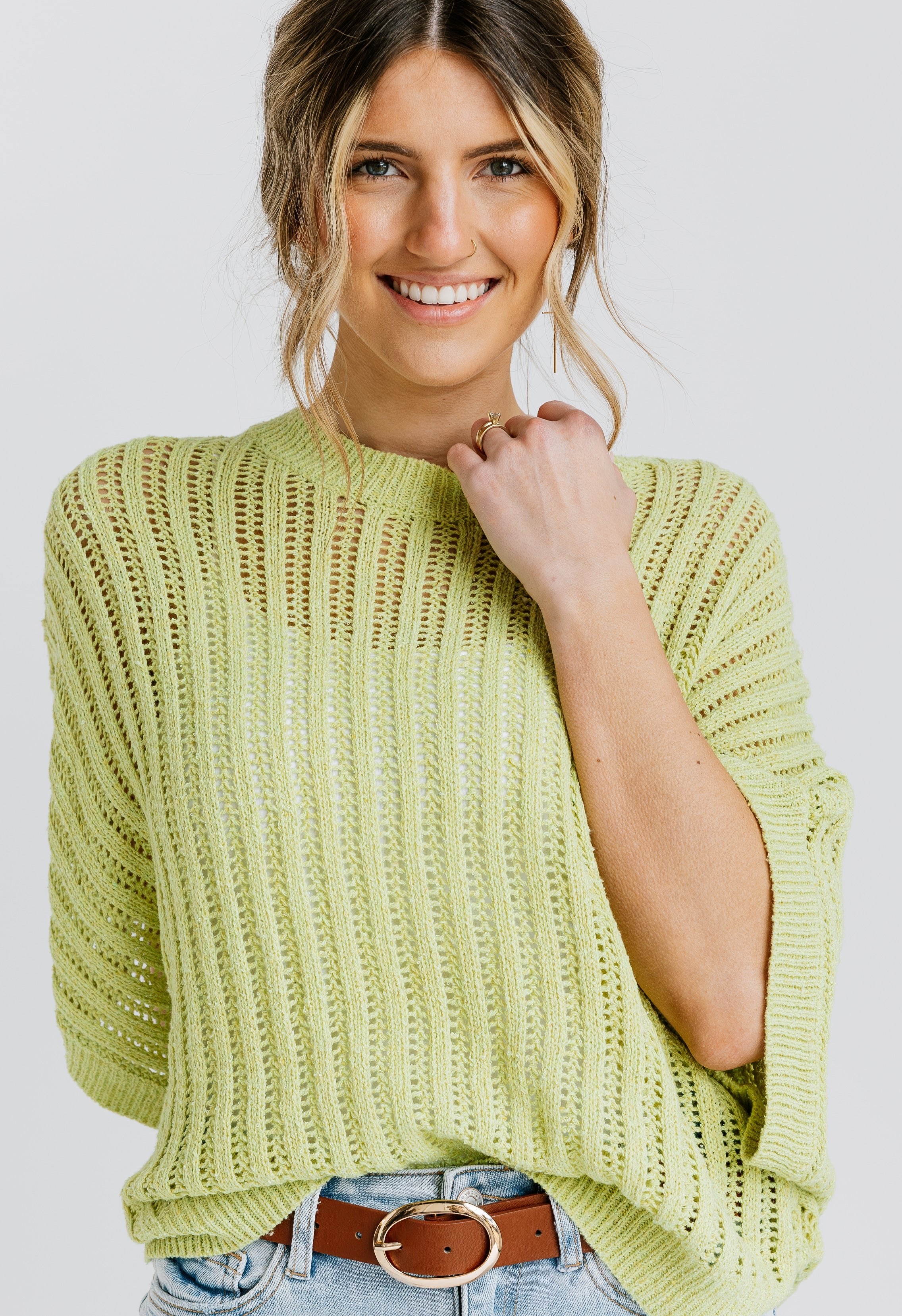 Follow Me Sweater - AVOCADO - willows clothing L/S Shirt
