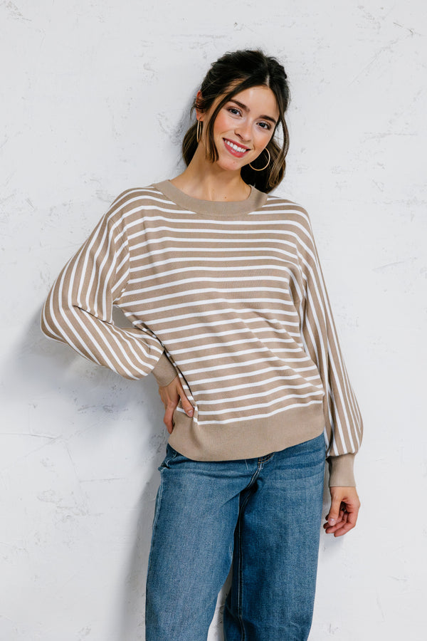 Gabriette Sweater - TAUPE - willows clothing SWEATER