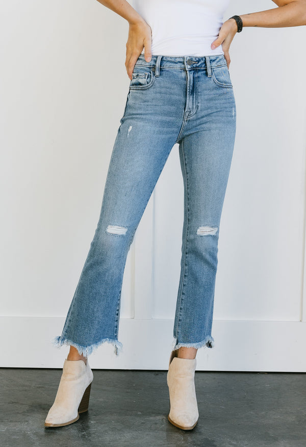 Gia Jeans - LIGHT DENIM - willows clothing CROP JEAN
