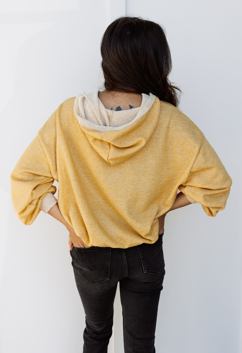 Go With The Flow Sweatshirt - MUSTARD - willows clothing SWEATSHIRT