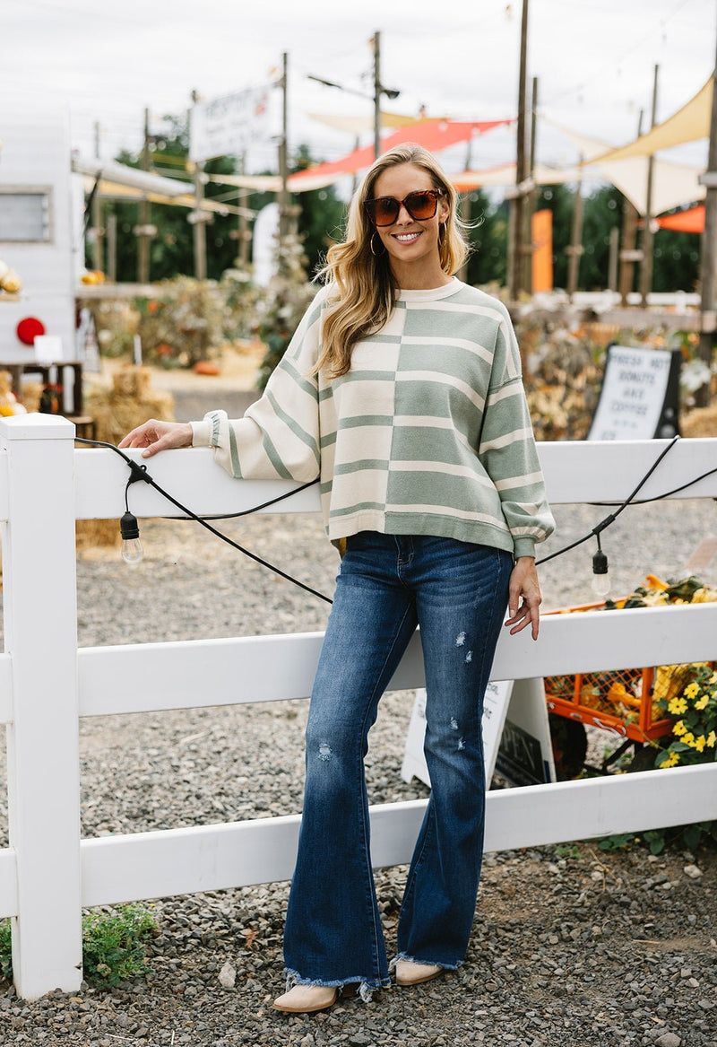 Gravity Sweater - SAGE - willows clothing SWEATER