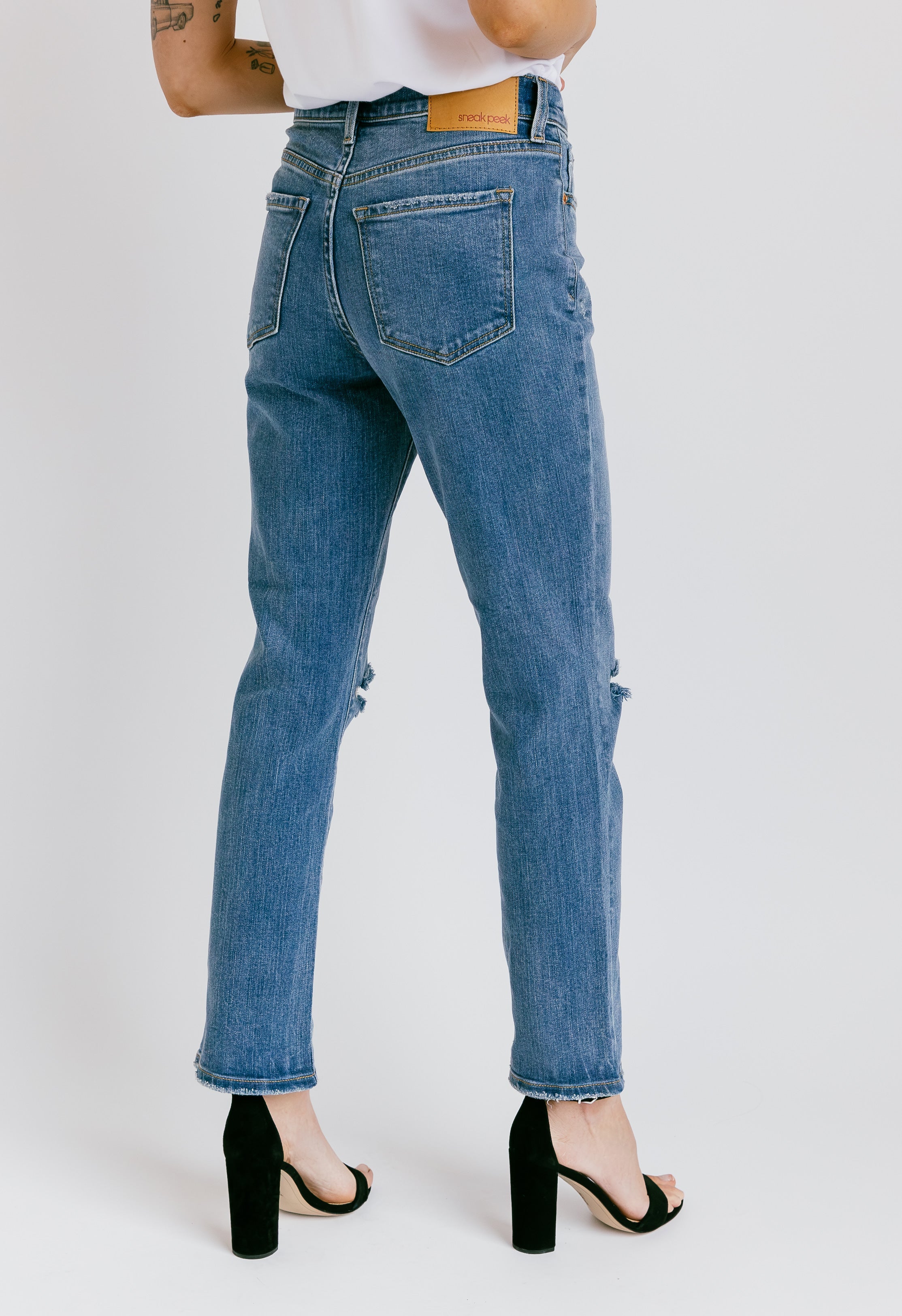 Gwyneth Jeans - MEDIUM - willows clothing Straight Leg