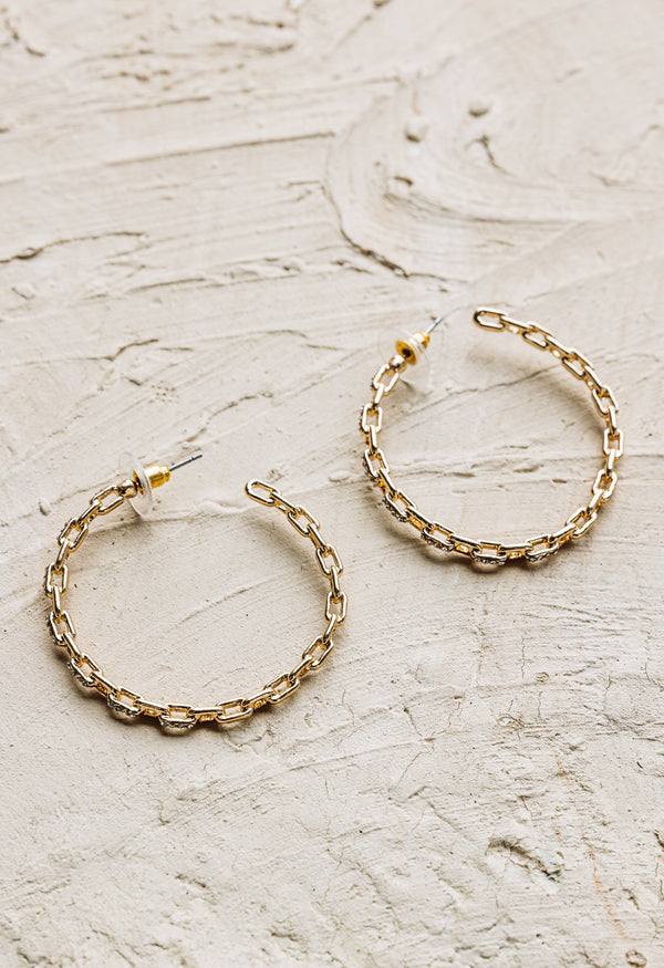 Heather Hoops - GOLD - willows clothing Earrings