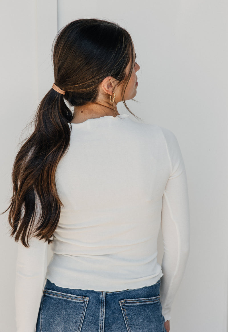 Helena Top - OFF WHITE - willows clothing L/S Shirt