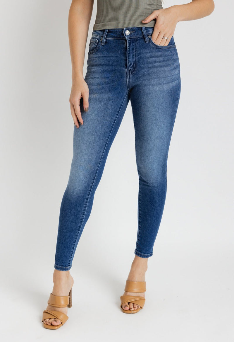 High Rise No Rips Jeans - MEDIUM - willows clothing SKINNY
