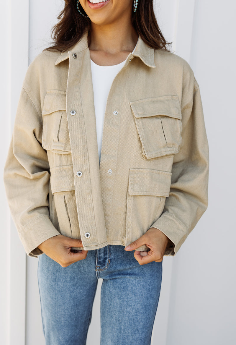 High Road Jacket - TAUPE - willows clothing JACKET