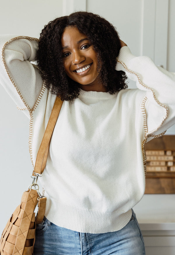Imani Sweater - OFF WHITE - willows clothing SWEATER