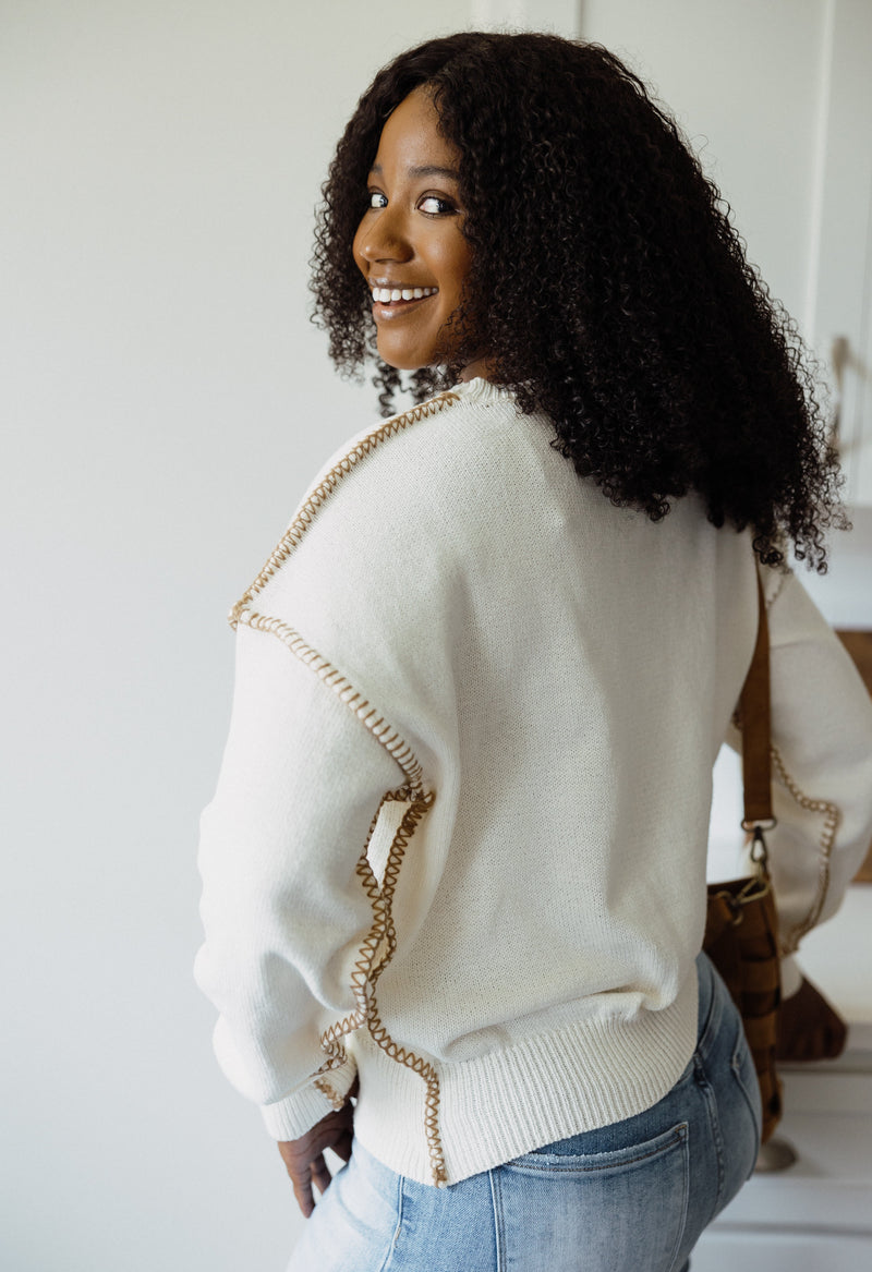Imani Sweater - OFF WHITE - willows clothing SWEATER