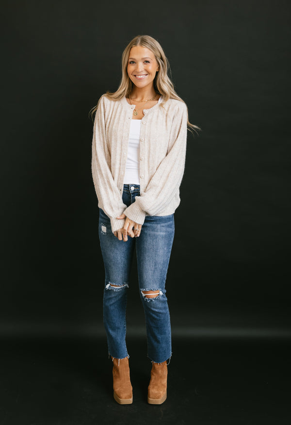 Imogen Cardigan - CHAMPAGNE - willows clothing Cardigan