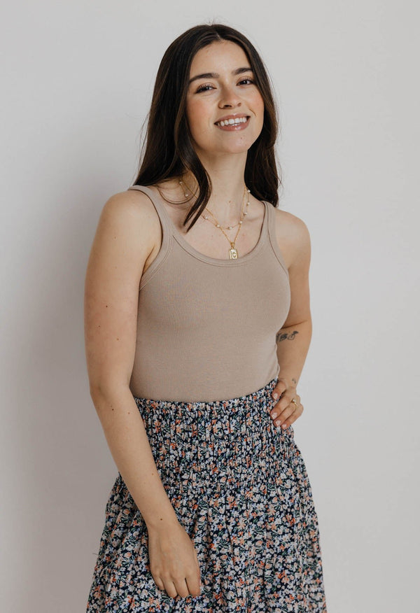 In Harmony Tank - TAUPE - willows clothing Tanks
