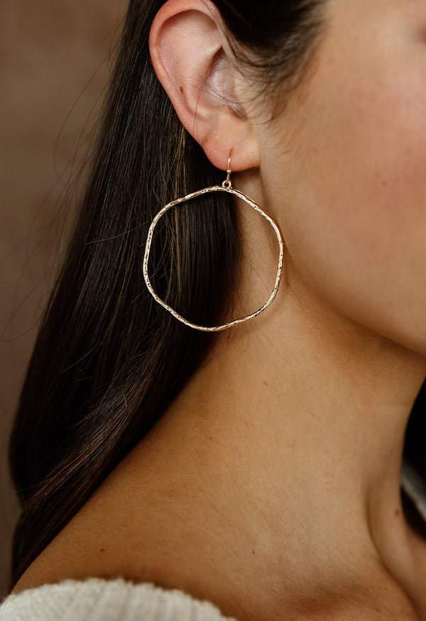 Janet Hoop - GOLD - willows clothing Earrings