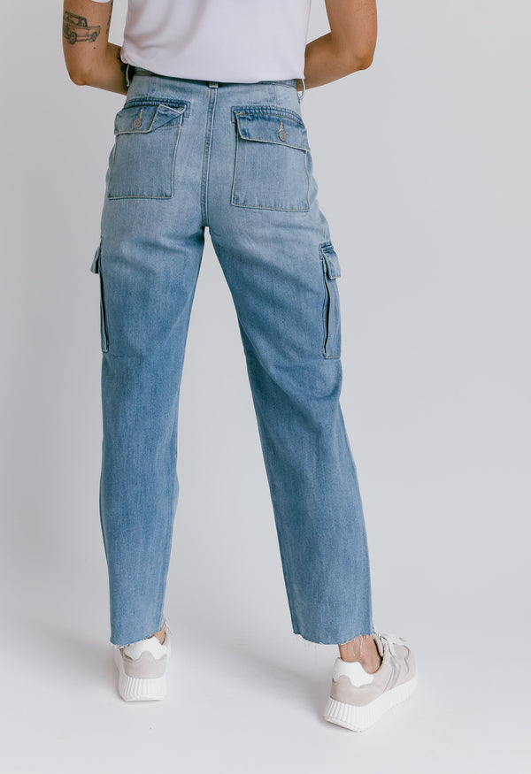 Kadence Cargo Jeans - MEDIUM LIGHT - willows clothing CARGO PANT