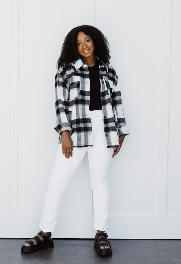 Katalina Shacket - BLACK - willows clothing JACKET