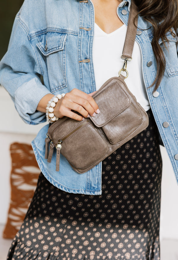 Kendra Crossbody - TAUPE - willows clothing Crossbody