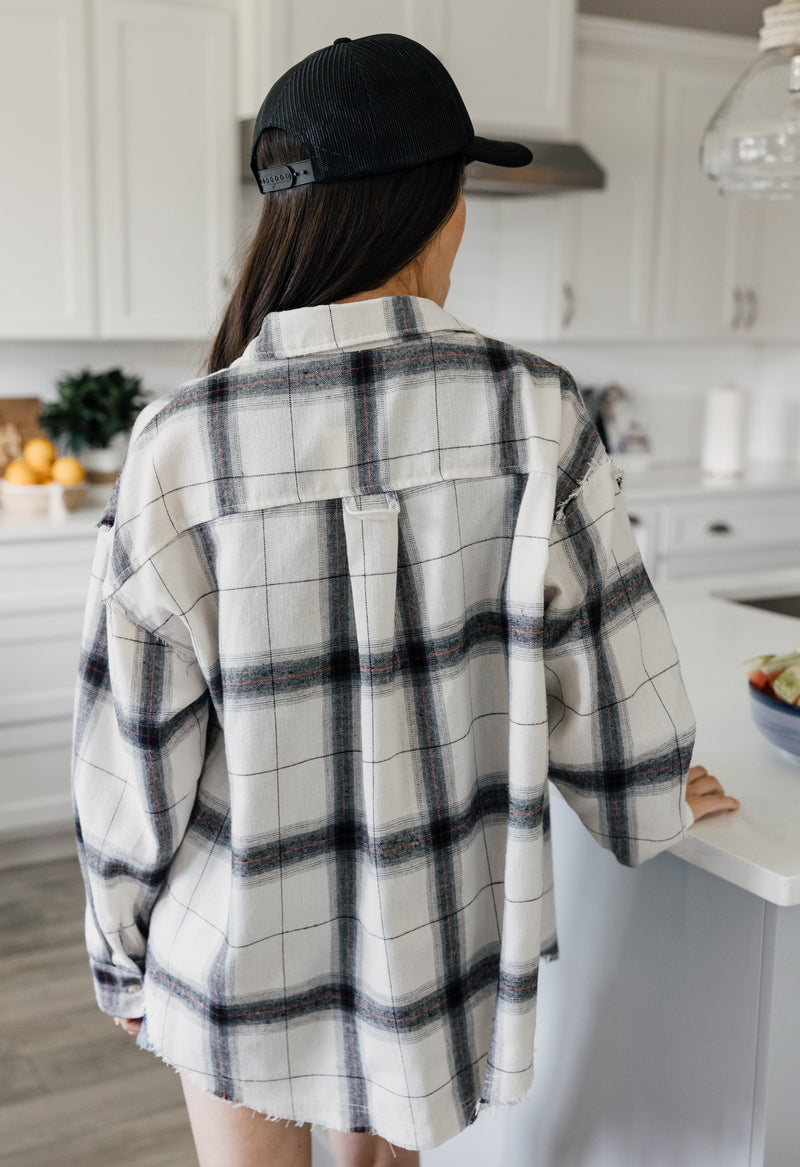 Kyla Flannel - IVORY - willows clothing L/S Shirt