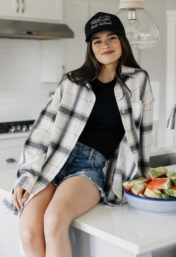Kyla Flannel - IVORY - willows clothing L/S Shirt