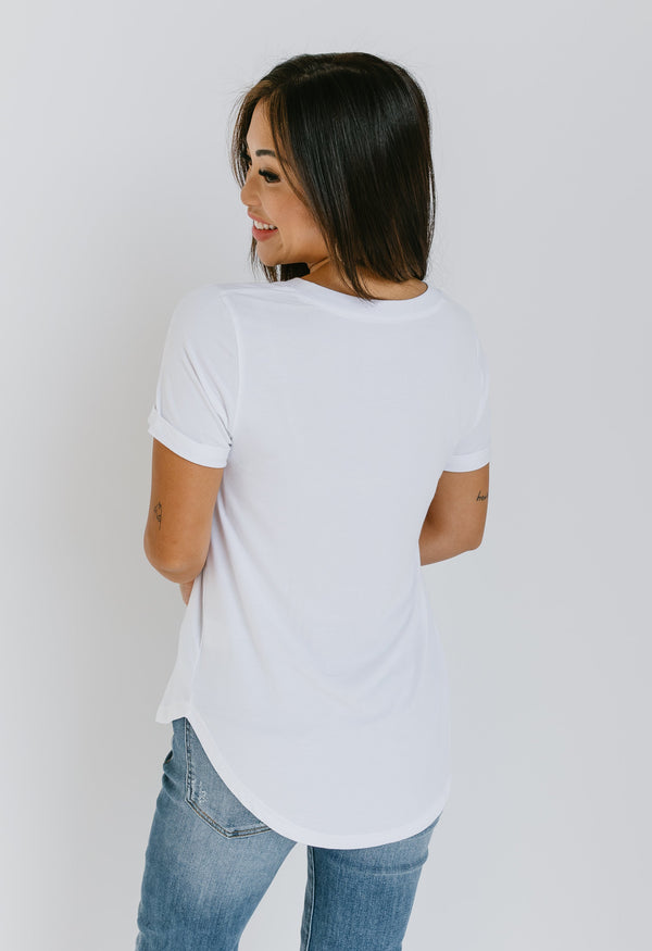 Lanelle Tee - WHITE - willows clothing S/S Shirt