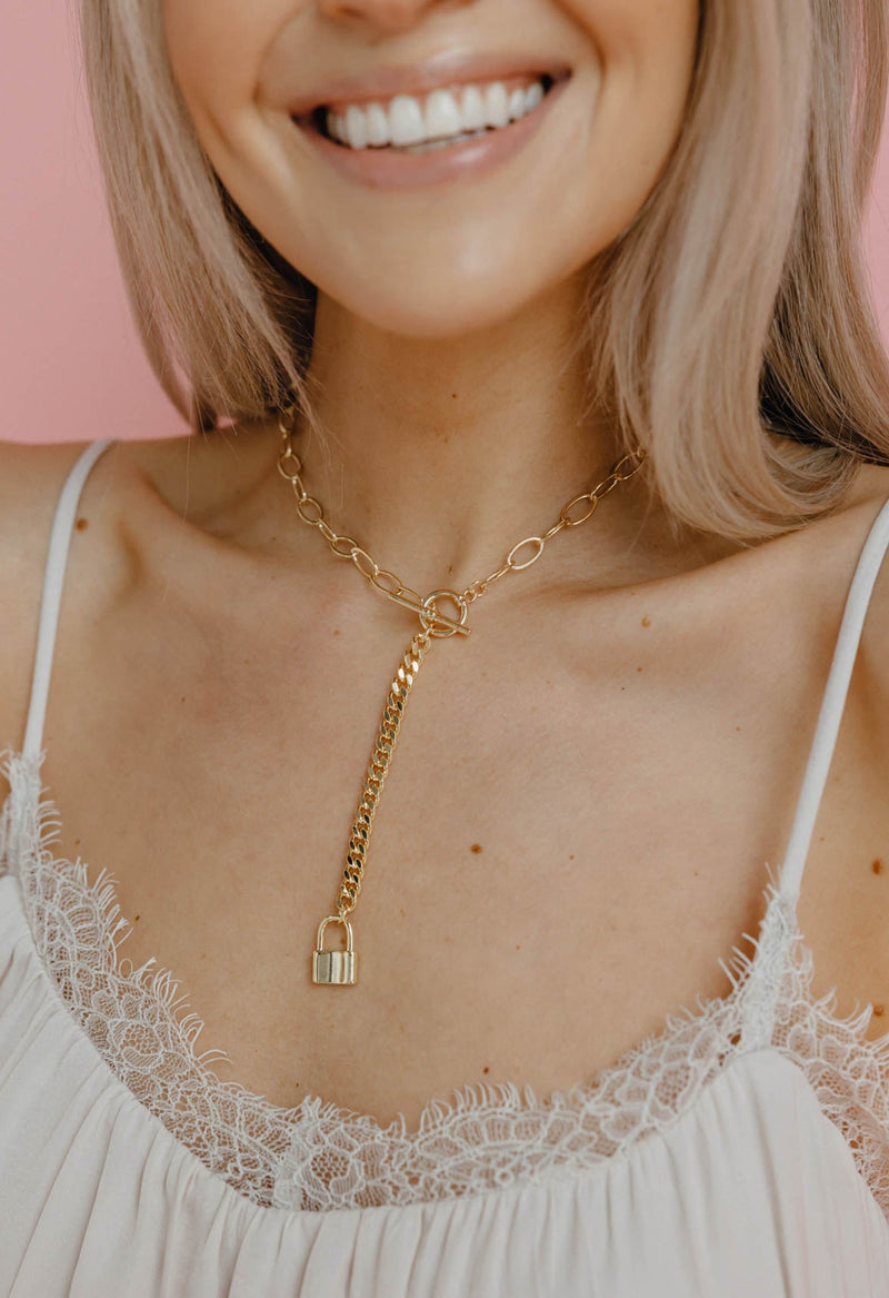 Lock and Key Necklace - willows clothing NECKLACES