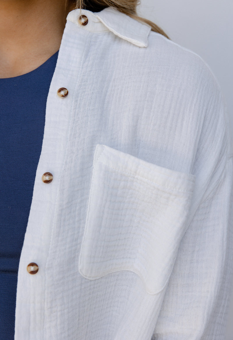 Lorelei Button Up - SALT CRYSTAL - willows clothing L/S Shirt