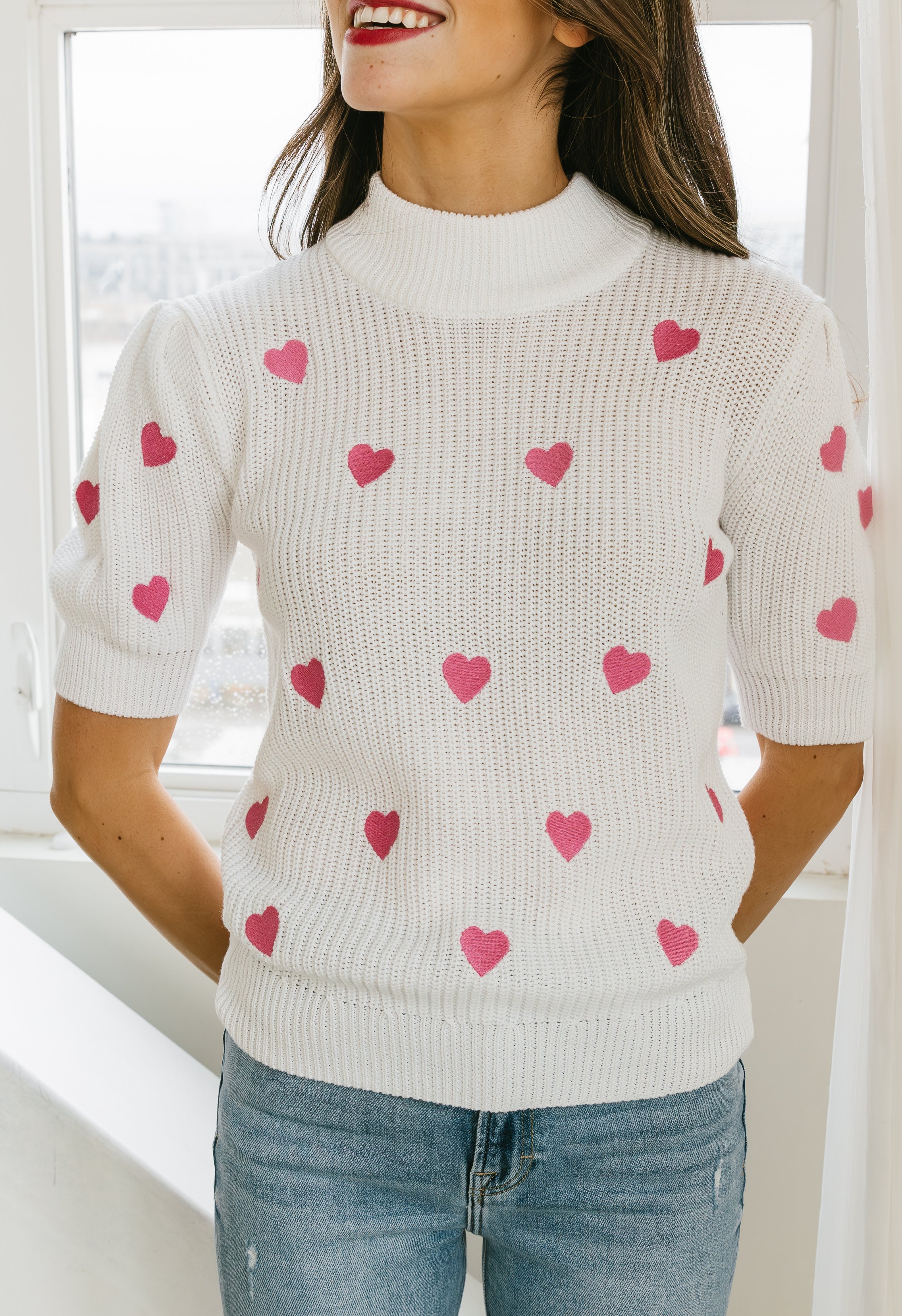 Love Note Sweater - CREAM - willows clothing SWEATER