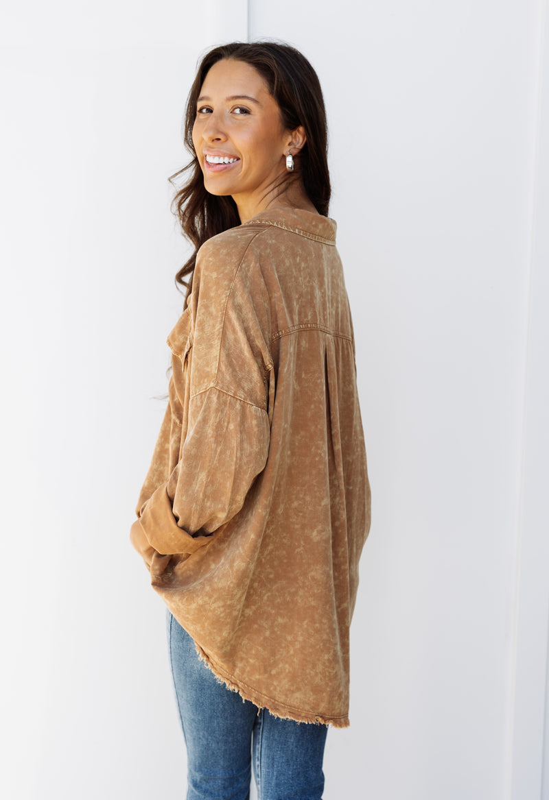 Lynn Top - CAMEL - willows clothing L/S Shirt