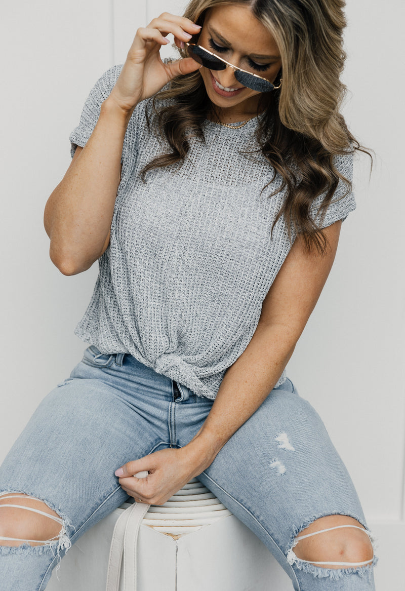 Lyric Top - HEATHER GREY - willows clothing S/S Shirt