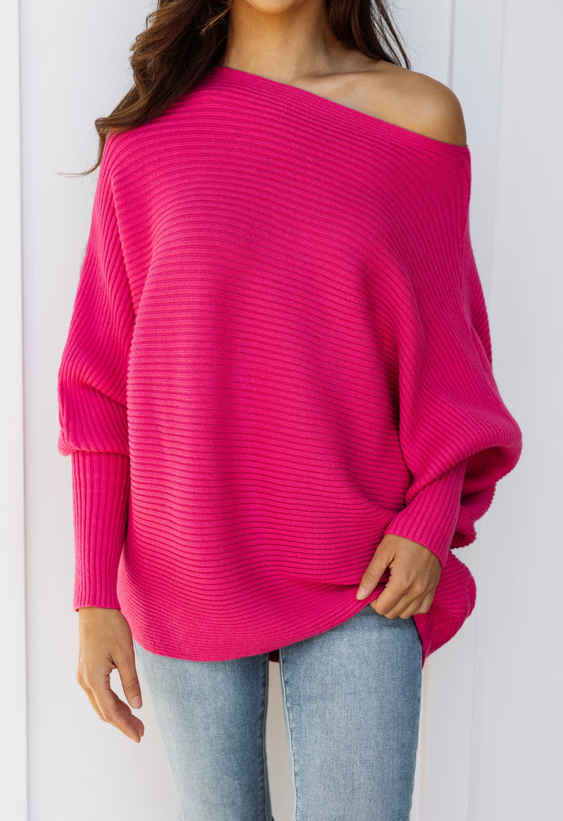 Mae Sweater - FUCHSIA - willows clothing SWEATER