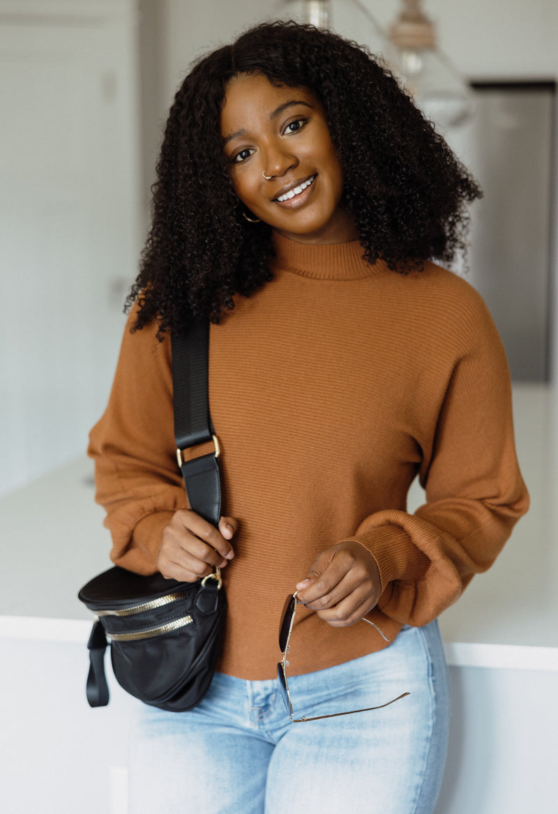 Maryam Sweater - CAMEL - willows clothing SWEATER