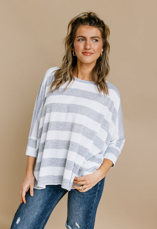 Melissa Top - GREY - willows clothing L/S Shirt