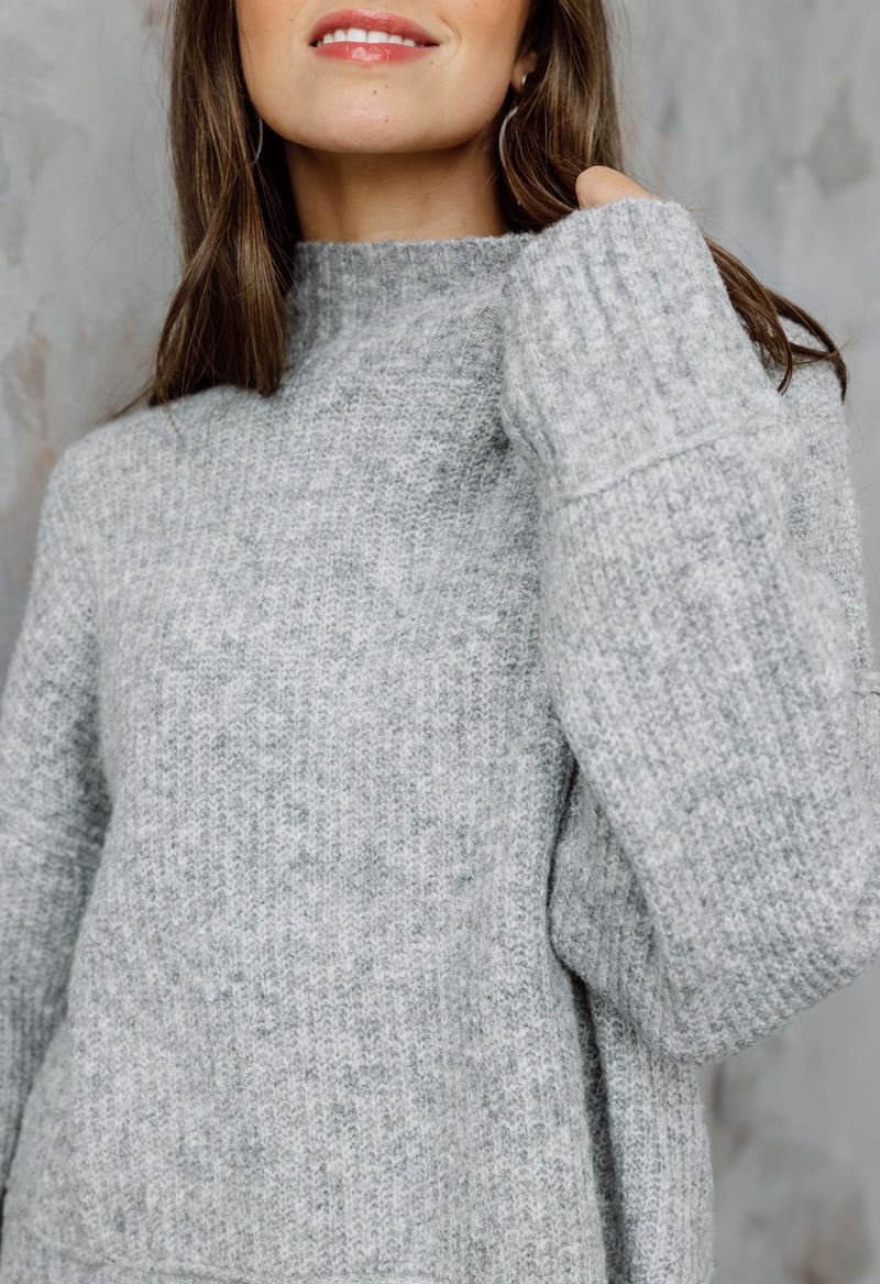 Mellow Sweater - LIGHT GREY - willows clothing SWEATER