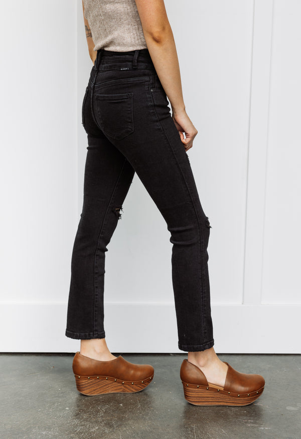 Mickey Jeans - BLACK - willows clothing Straight Leg