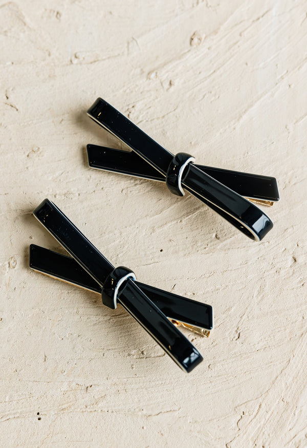 Mila Hair Clip Set - BLACK - willows clothing Hair Clip
