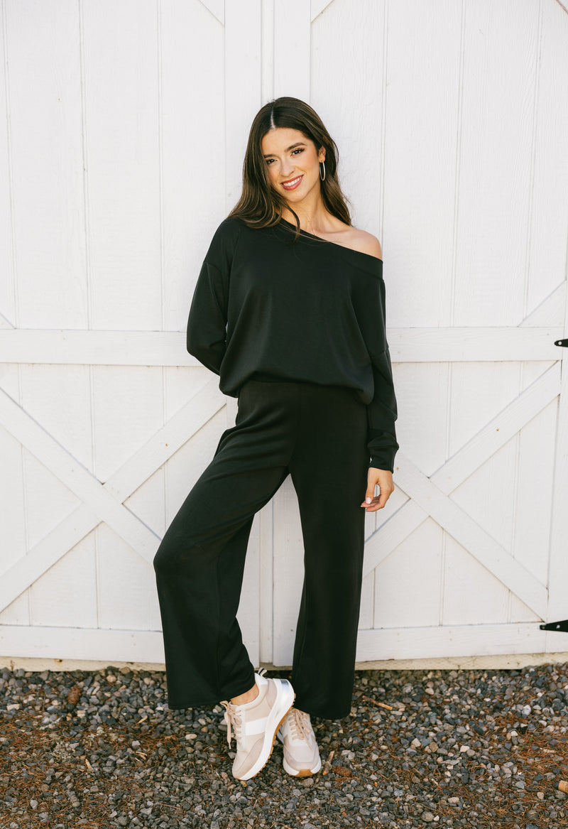 Mona Pants - BLACK - willows clothing Sweatpants
