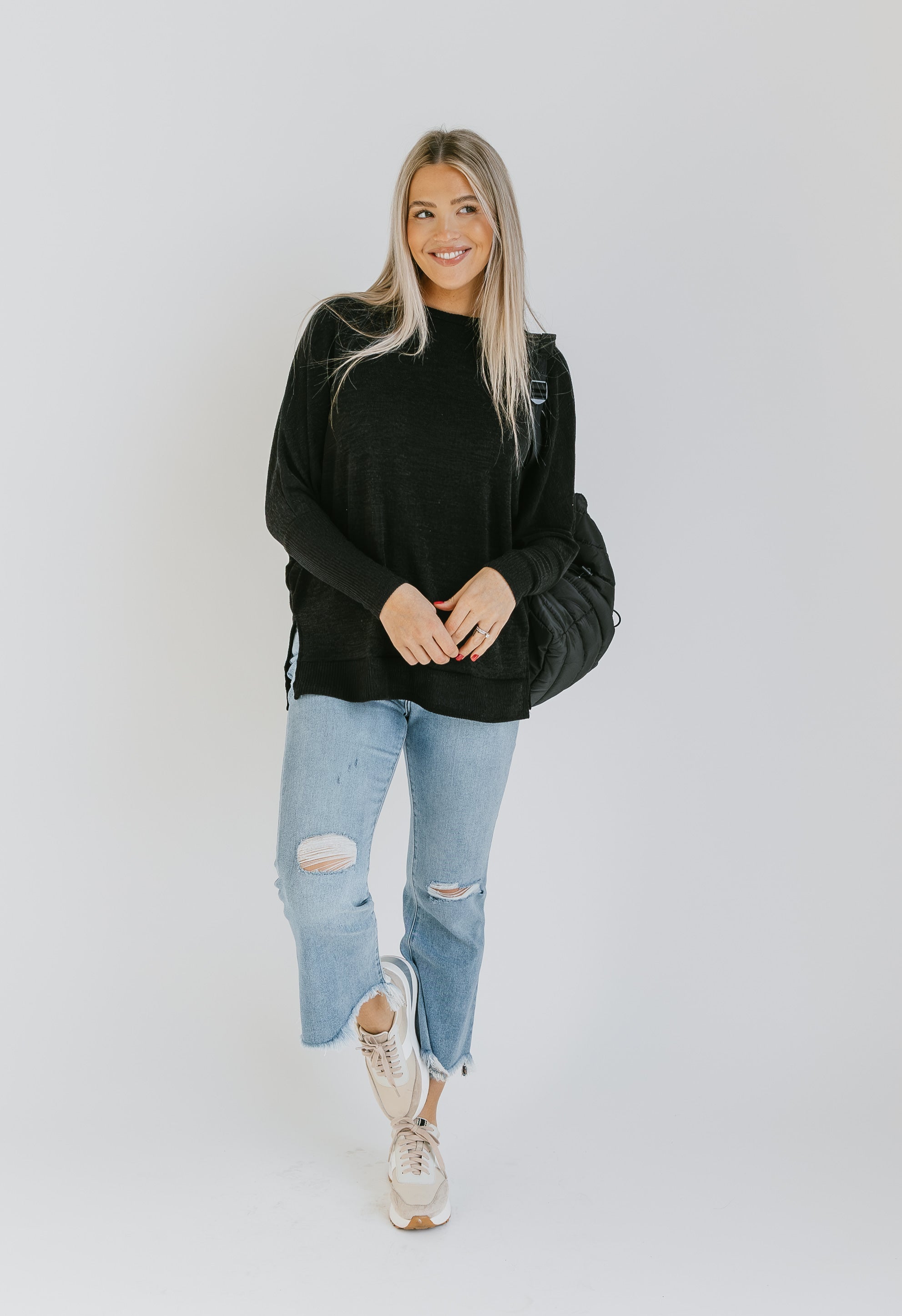 Monica Top - BLACK - willows clothing L/S Shirt