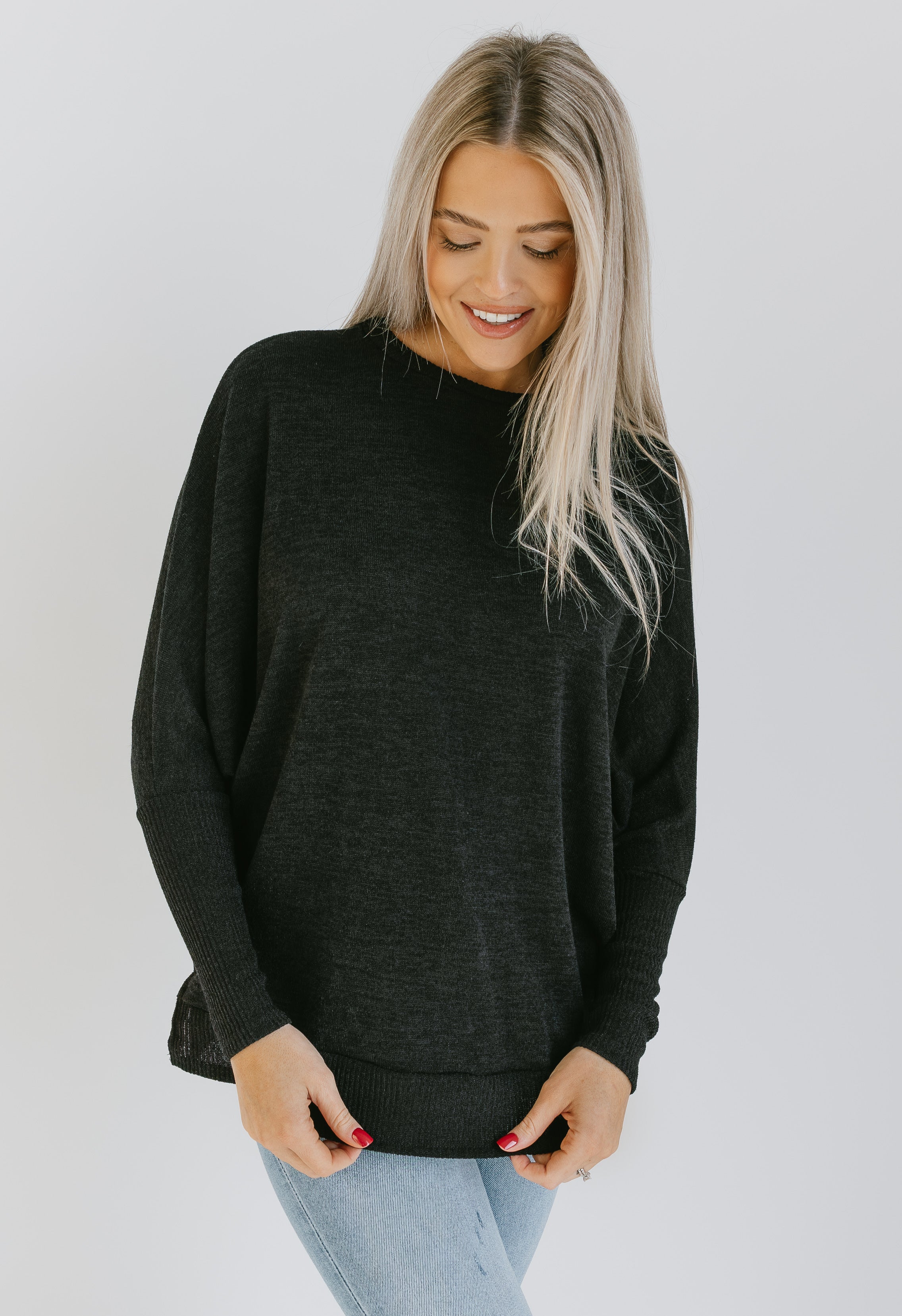 Monica Top - BLACK - willows clothing L/S Shirt