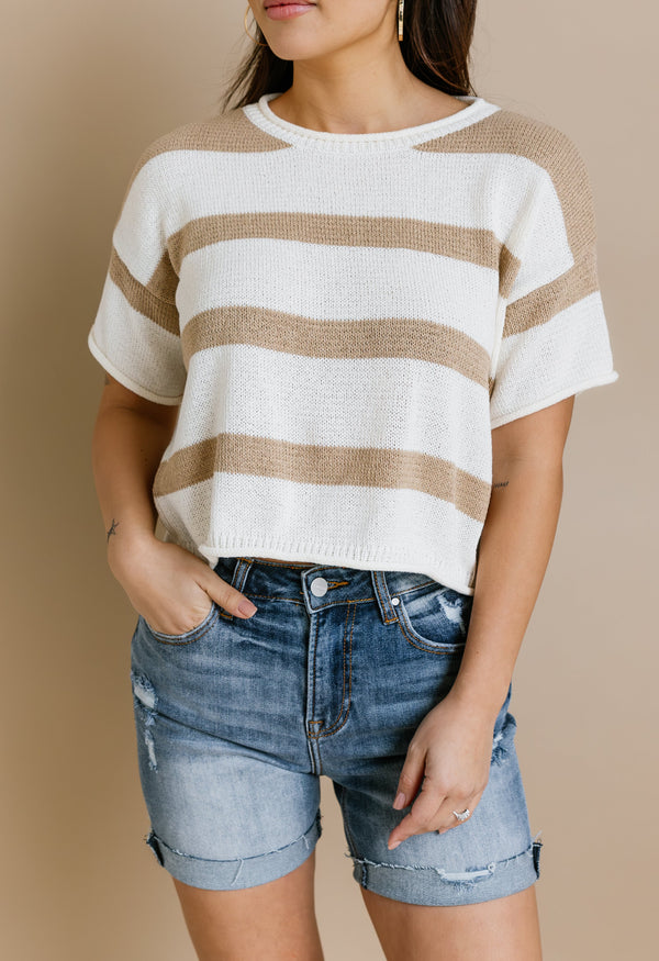No Destination Sweater - TAUPE - willows clothing SWEATER