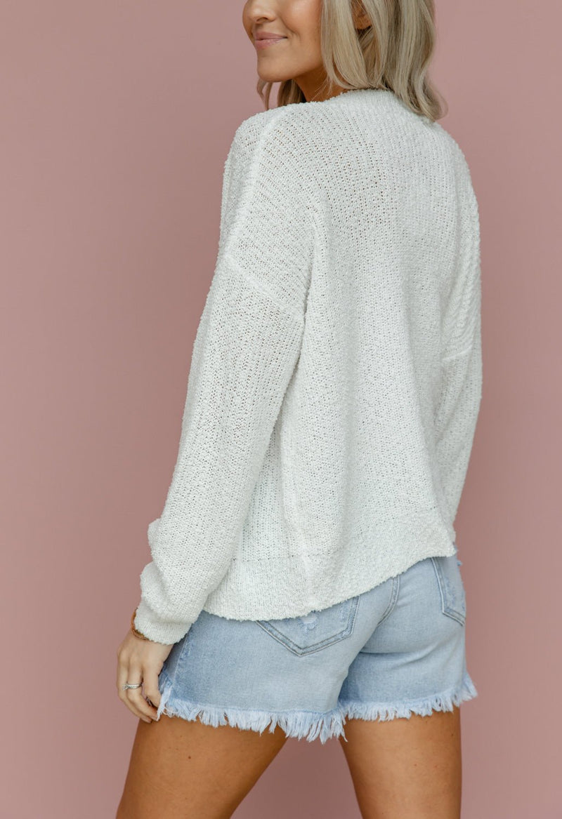 Noa Cardigan - WHITE - willows clothing Cardigan