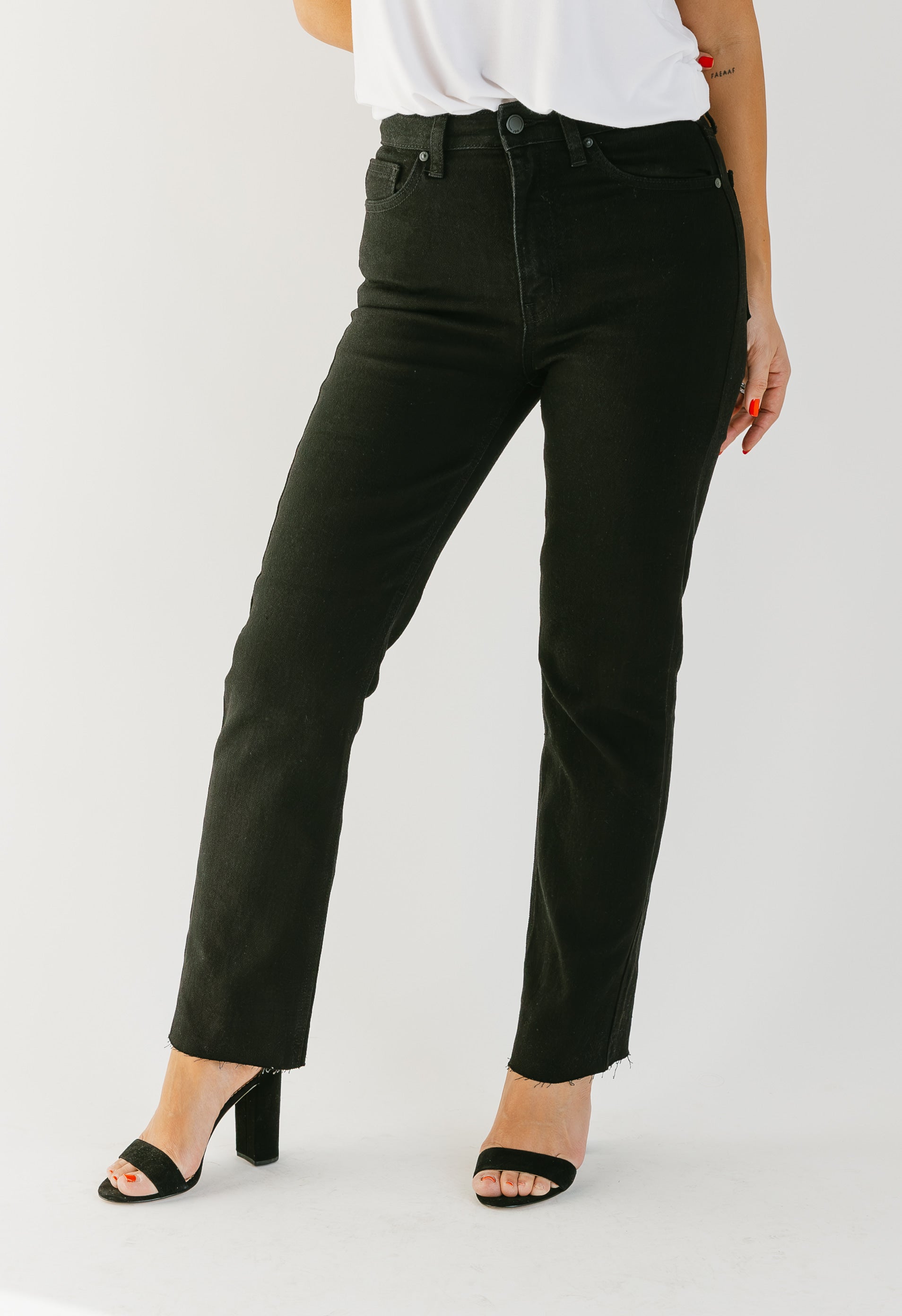 Paloma Jeans - BLACK - willows clothing Straight Leg