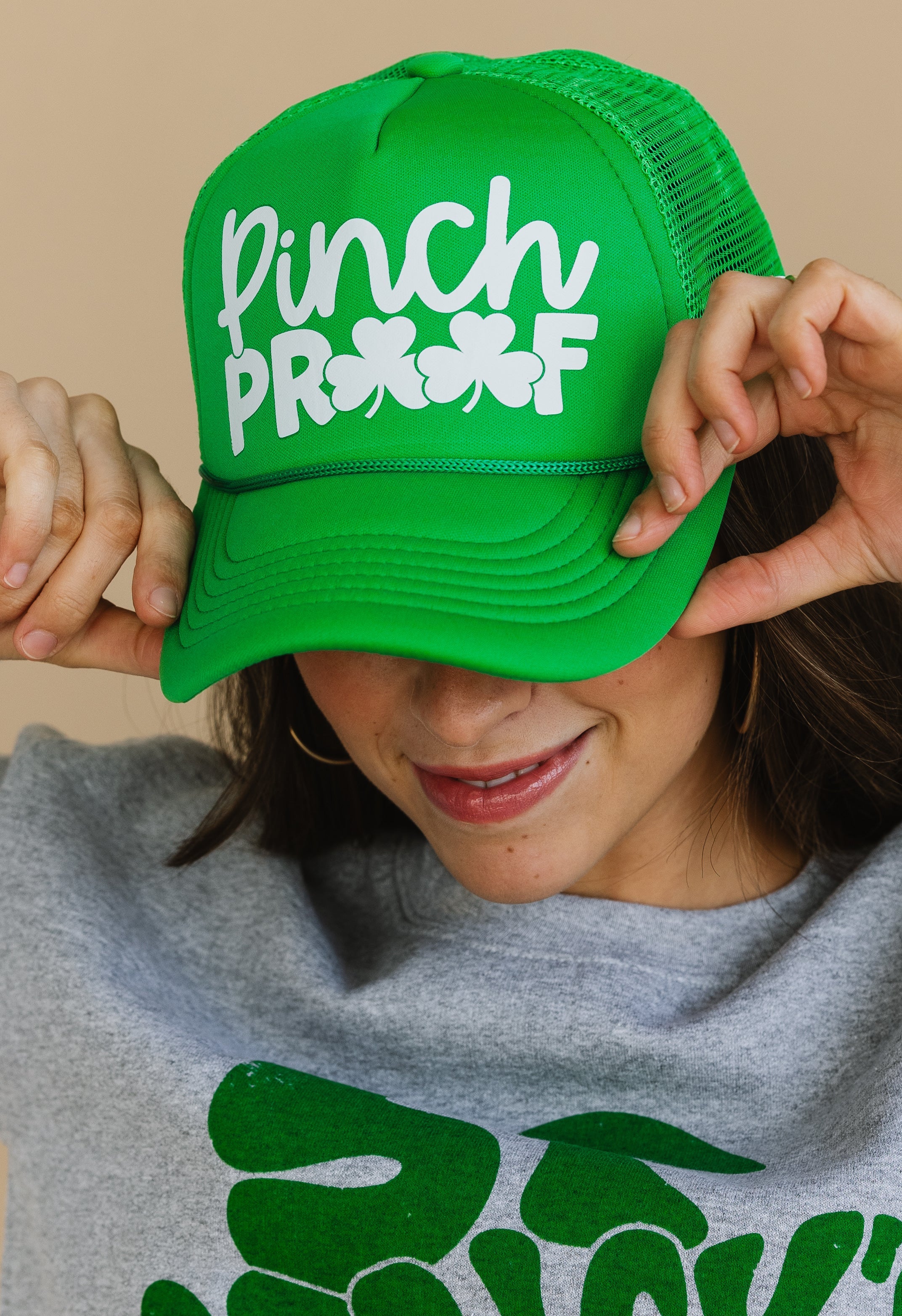 Pinch Proof Trucker Hat - GREEN - willows clothing HAT