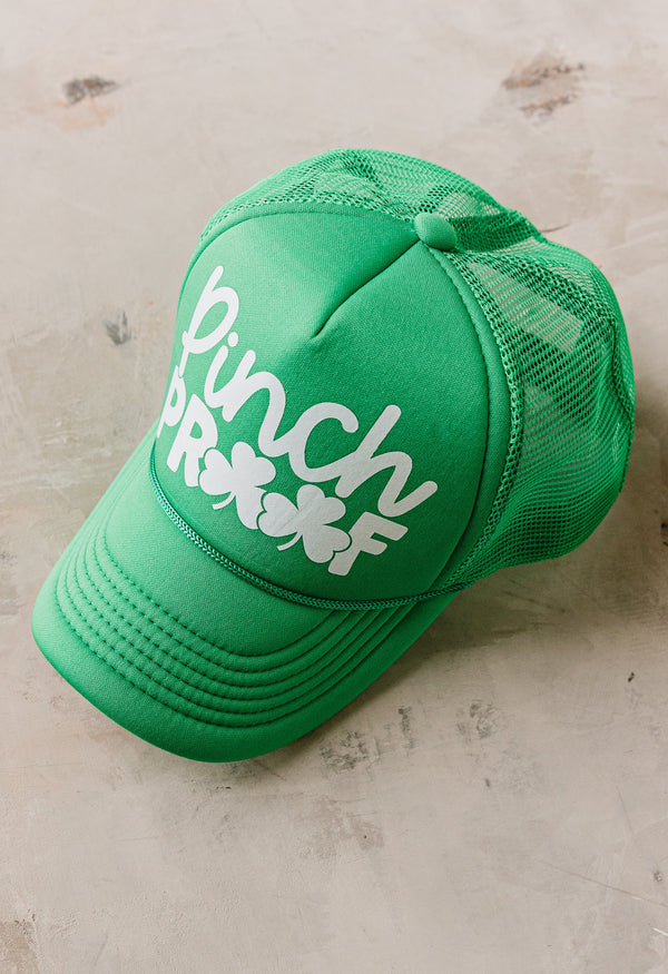 Pinch Proof Trucker Hat - GREEN - willows clothing HAT