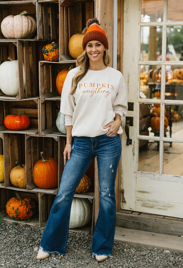 Pumpkin Everything Top - DUSTY VANILLA - willows clothing L/S Shirt
